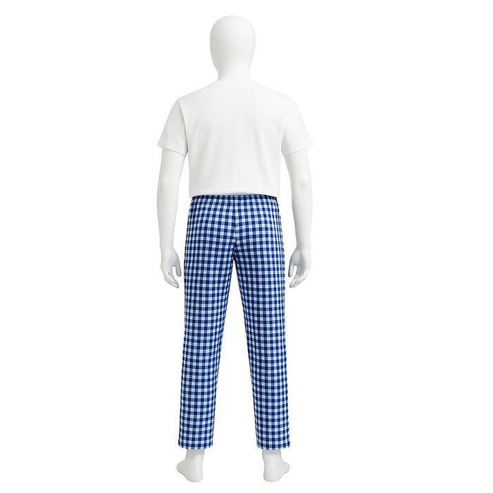 Striped Gingham Design Pajama Pants For Everyday Wear