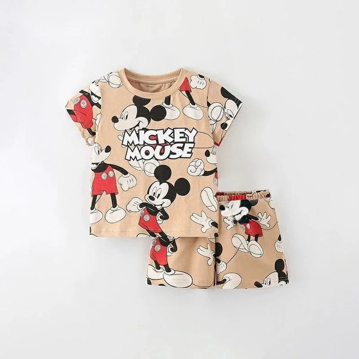 Classic Cartoon Tee And Shorts Set