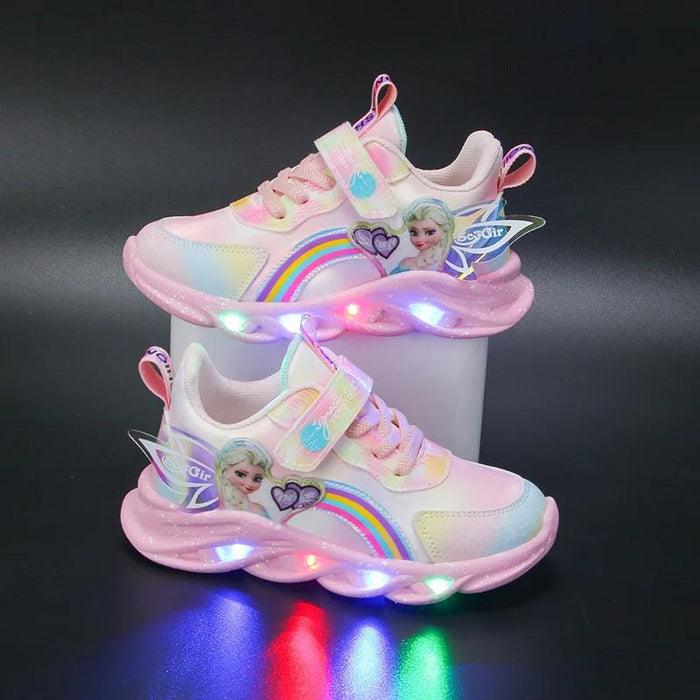 Frozen Elsa Light Up Sneakers For Kids