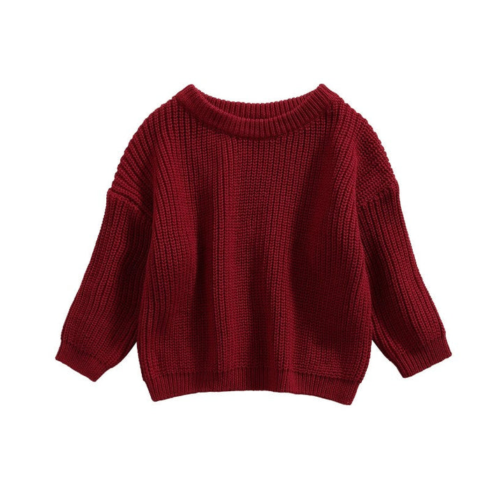 Solid Color Plain Knit Sweater